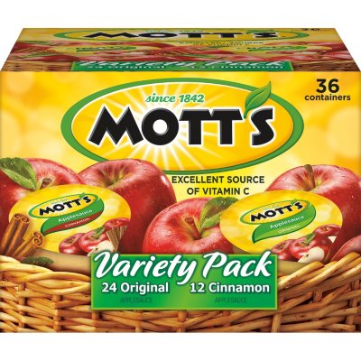 Mott's Applesauce Variety Pack (4 oz., 36 ct.) - Sam's Club
