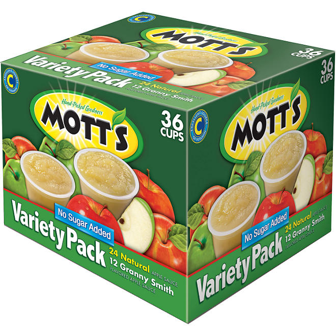 Mott's Natural Applesauce - Variety Pack - 3.9 oz. - 36 ct.