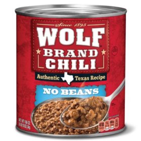 Wolf Brand "No Bean" Chili 106 oz.