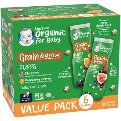 Gerber Baby Snacks Puffs, Strawberry Apple, 1.48 Ounce (Pack of 6)