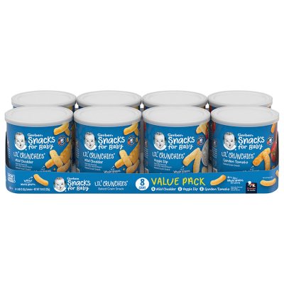 Gerber Lil' Crunchies Baked Corn Snack Variety Pack (1.48 oz, 8 ct.)