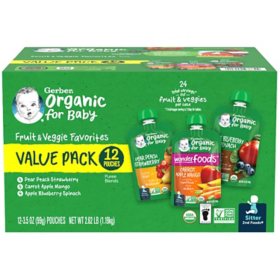 Gerber Organic 2nd Foods Variety Pack 3.5 oz., 12 ct.