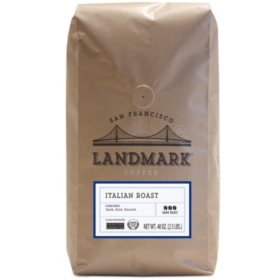 Landmark Wole Bean Coffee, Italian Roast 40 oz.