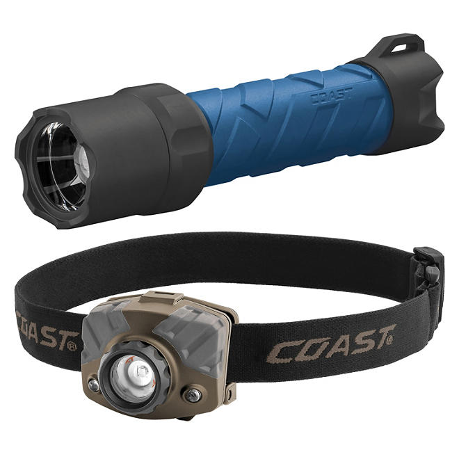 Coast Headlamp/Flashlight Combo Pack