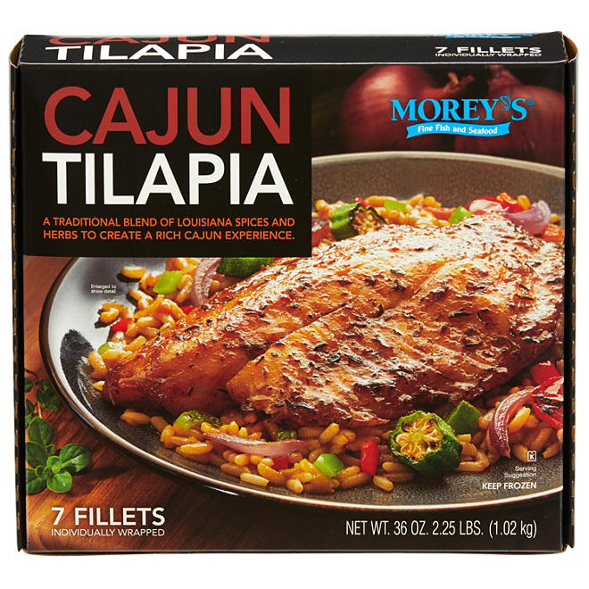 Morey's Cajun Tilapia, Frozen (7 Fillets)