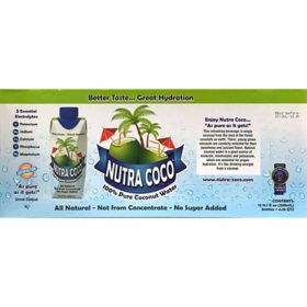 Nutra Coco Pure 100% Coconut Water 11.16 oz., 12 pk.