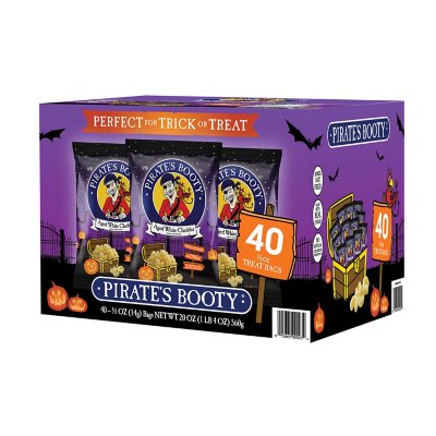 Pirate's Booty Halloween Cheddar Puffs Bags (0.5 oz, 40 ct.)