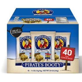 Pirate's Booty Aged White Cheddar Puffs, 0.5 oz., 40 pk.
