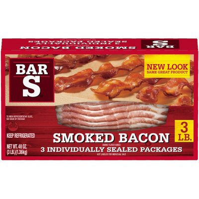 Bar-S Sliced Bacon (3 lb.) - Sam's Club