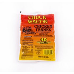 Chuck Wagon Chicken Franks, 5 lbs.