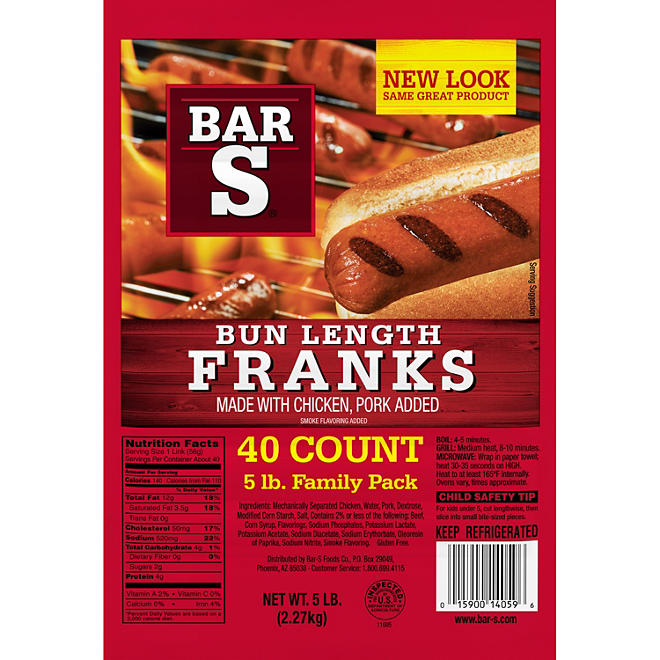 Bar-S Franks, Family Pack 5 lbs.