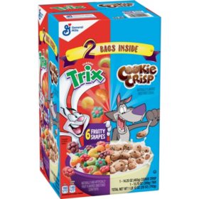 Trix & Cookie Crisp Cereal, Variety Pack 28 oz., 2 pk.