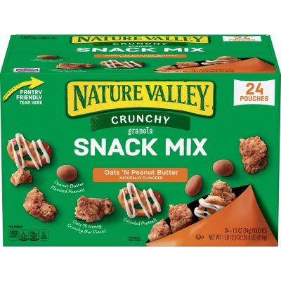 Nature Valley Crunchy Granola Snack Mix Oats 'N Peanut Butter (1.2 oz., 24  pk.) - Sam's Club