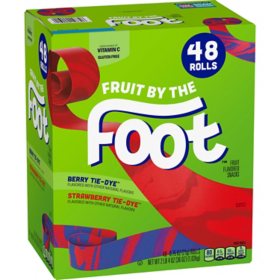 Fruit by the Foot Snacks, Berry Tie-Dye and Strawberry Variety Pack 48 ct.