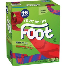 Fruit by the Foot Snacks, Berry Tie-Dye and Strawberry Variety Pack (48 ct.)