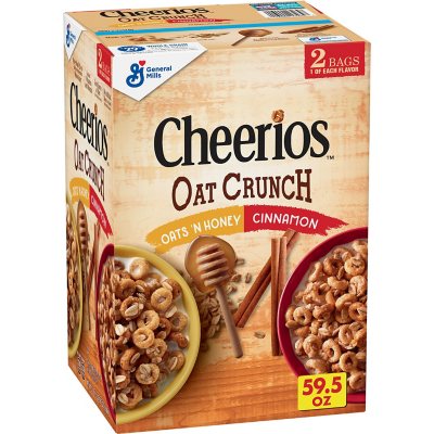 Cheerios Oat Crunch Oats N Honey And Cinnamon Variety Pack 59 5oz 2 Pk Sam S Club