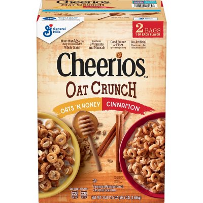 Cheerios Oat Crunch Oats N Honey And Cinnamon Variety Pack 59 5oz 2 Pk Sam S Club