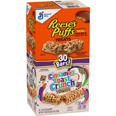 Reese's Puffs & Cinnamon Toast Crunch Cereal Bar Treats (30 ct