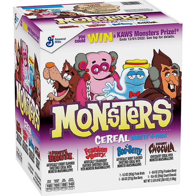 Monsters Breakfast Cereal, Quadruple Variety Pack (4 pk.)