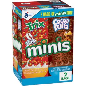 Minis Cereals, Cocoa Puffs and Trix (41.2 oz, 2 pk.)