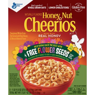 General Mills Honey Nut Cheerios Cereal, 2 ct / 27.5 oz - Foods Co.