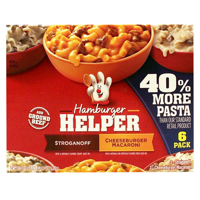Hamburger Helper, Variety Pack (46.9 oz. pouch, 6 ct.) 