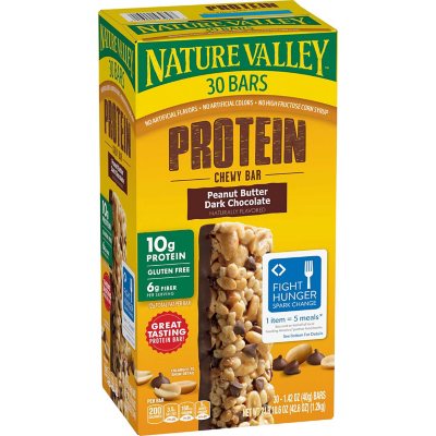 Nature Valley Peanut Butter Dark Chocolate Protein Chewy Bars (30 pk.) -  Sam's Club