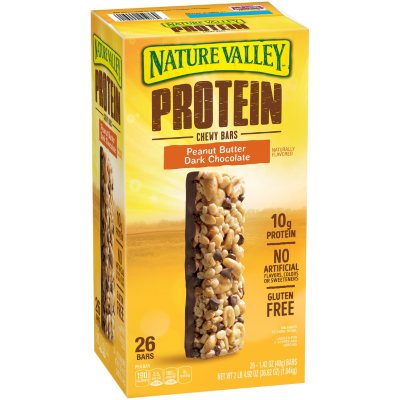 Nature Valley Protein Peanut Butter Dark Chocolate Gluten-free Chewy Bars  ( oz., 26 pk.) - Sam's Club