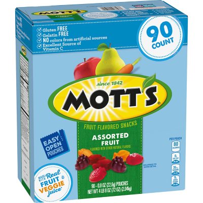 Mott's Fruit Flavored Snacks Assorted Fruit (90 ct.) - Sam's Club