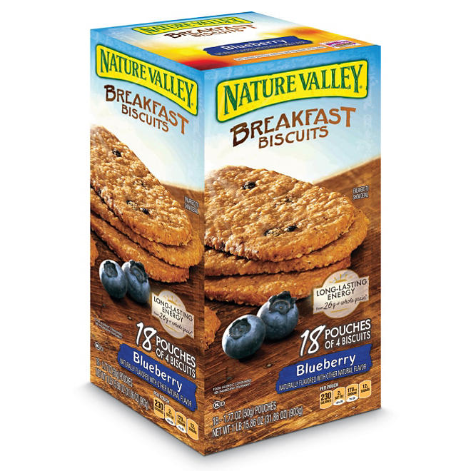 Nature Valley Breakfast Biscuits, Blueberry (18 ct.)