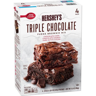 Betty Crocker Hershey's Fudge Brownie Mix, Triple Chocolate (20 oz., 4 pk.)  - Sam's Club