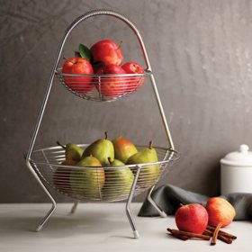 Tramontina 2- Tiered Stainless Steel Fruit Basket 