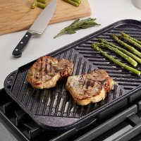 Reversible Double Burner Grill-Griddle (Assorted Colors)