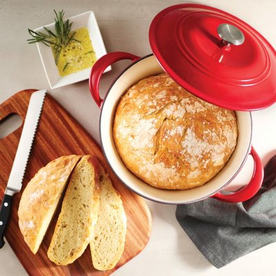 Tramontina Enameled Cast Iron 7 Quart Covered Round Dutch Oven Assorted Colors Sam S Club