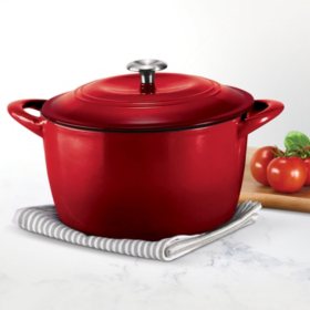 Tramontina Enameled Cast Iron 7-Quart Covered Round Dutch Oven, Choose Color