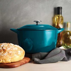 Tramontina Enameled Cast Iron 7-Quart Covered Round Dutch Oven, Choose Color