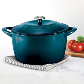 Tramontina Enameled Cast Iron 7-Quart Covered Round Dutch Oven, Choose Color