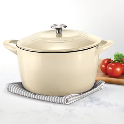 Tramontina Enameled Cast Iron 7-Quart Covered Round Dutch Oven, Choose Color