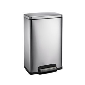 Swing Top Trash Can. 50 L/13 gal. (Black and Grey)