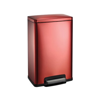 Tramontina 13 Gal Step Trash Can, Red