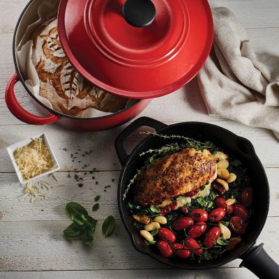 Pre-seasoned Cast Iron 2 Pk Skillets with Silicone Grips - Tramontina US