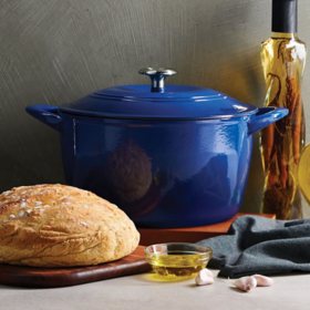 Tramontina Enameled Cast Iron 7-Quart Covered Round Dutch Oven, Choose Color