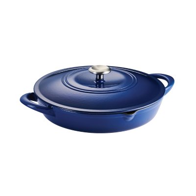 6 Qt Enameled Cast Iron Dutch Oven Pot with Lid Heavy-Duty Casserole Dish  Blue