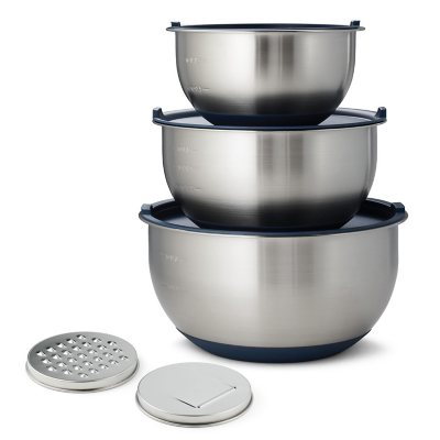 Tramontina 14-piece sale Stainless Steel Mixing Bowl Set with Lids