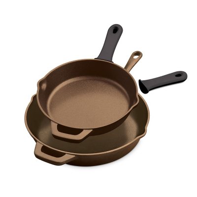 Tramontina 10" and 12" Enamel Cast Iron Skillets, 2 Pack - Sam's Club