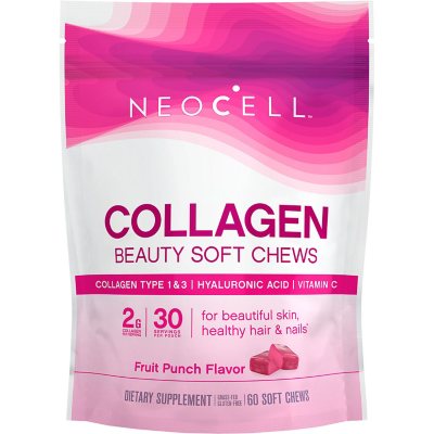 Neocell Collagen Beauty Soft Chews, Fruit Punch (30 ct., 1 pk.) - Sam's Club