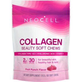 Neocell Collagen Beauty Soft Chews, Fruit Punch  60 ct.