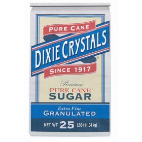 Dixie Extra Fine Granulated Sugar - 25 lbs.