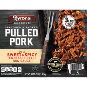 Byron's Fully Cooked Pulled Pork, Frozen, 1.5 lbs., 2 pk.