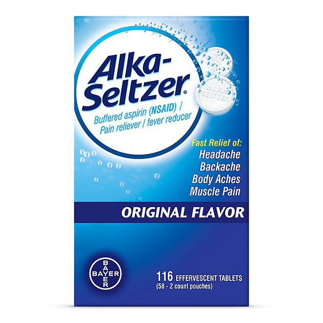Alka-Seltzer Original Effervescent Pain Relief Tablets 116 ct.